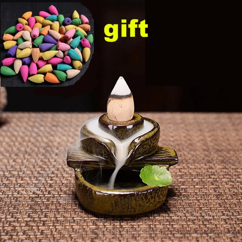 Waterfall Backflow Cone Incense Burner