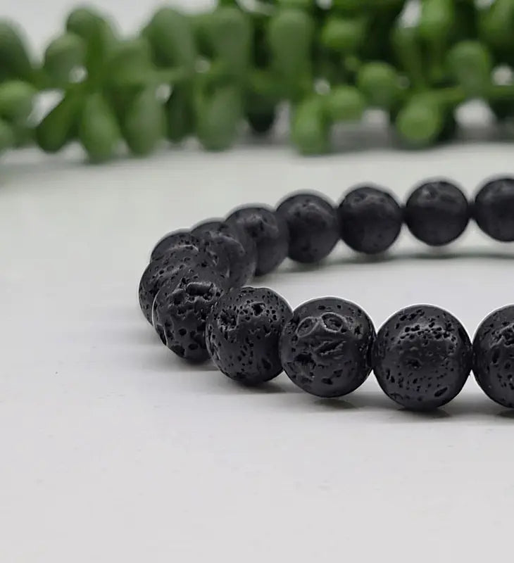 Black Lava Stretchable Bracelet / Diffuser